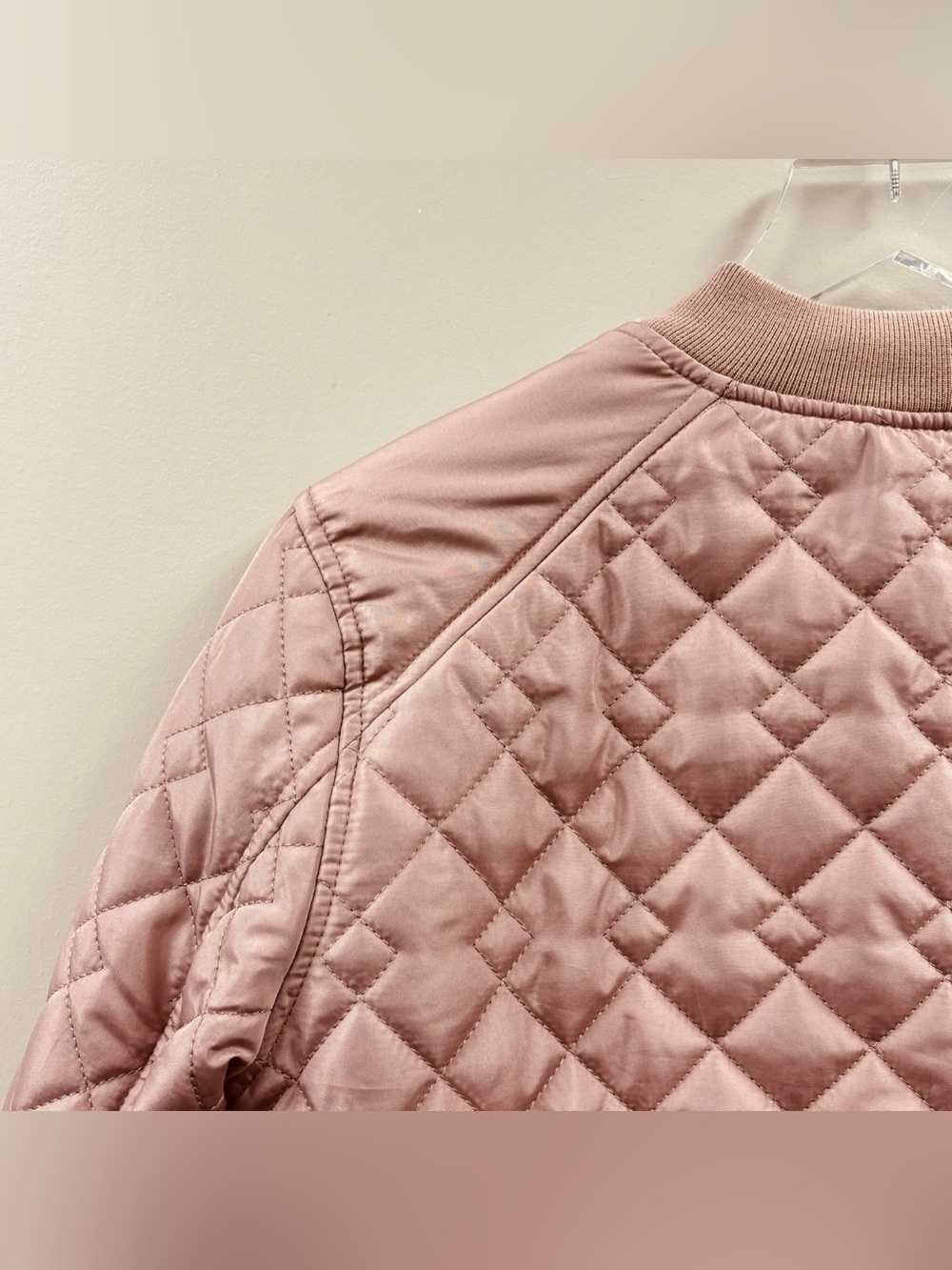 Ashley by 26 International Pink Jacket – Quilted Bomber Style, Women’s M - Picture 5 of 7